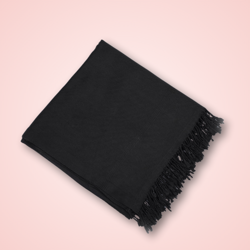 Premium Wool Shawl- Black