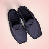 Blue Suede Peshawari Chappal