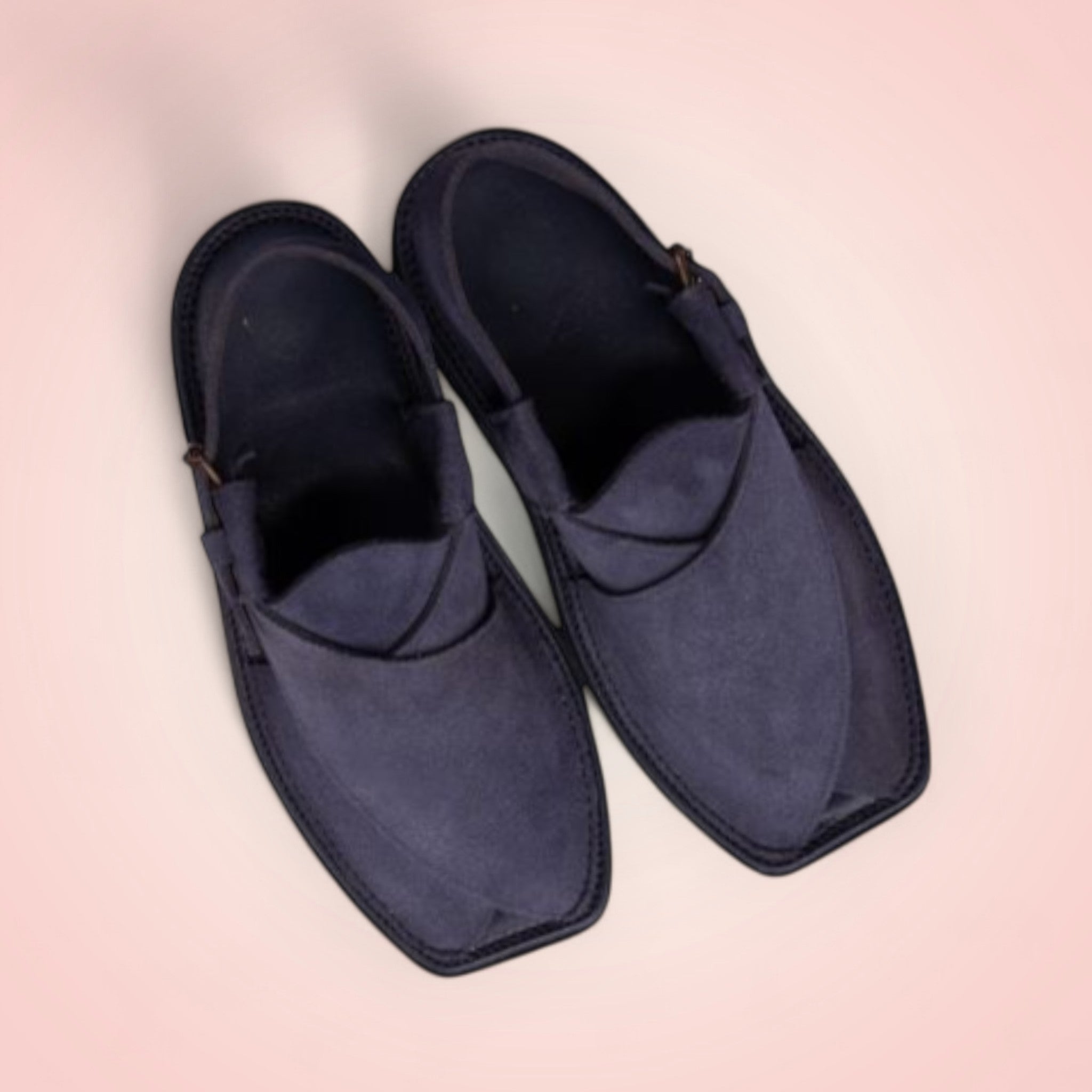 Blue Suede Peshawari Chappal
