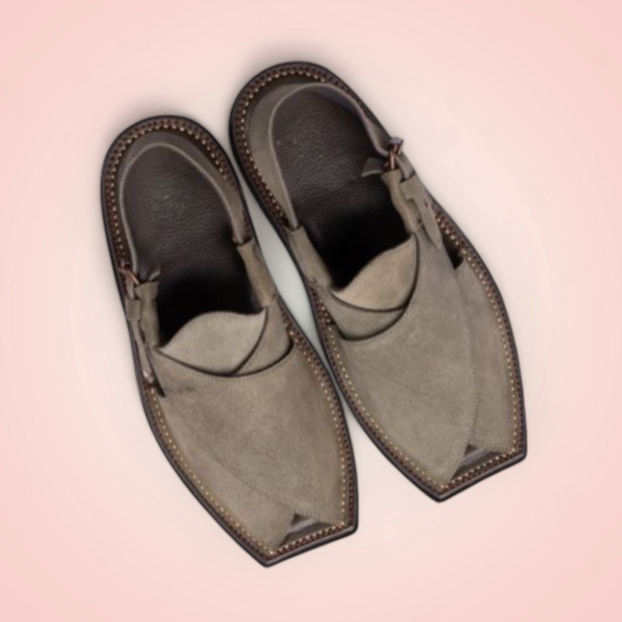 Green Suede Peshawari Chappal