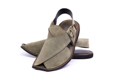 Green Suede Peshawari Chappal