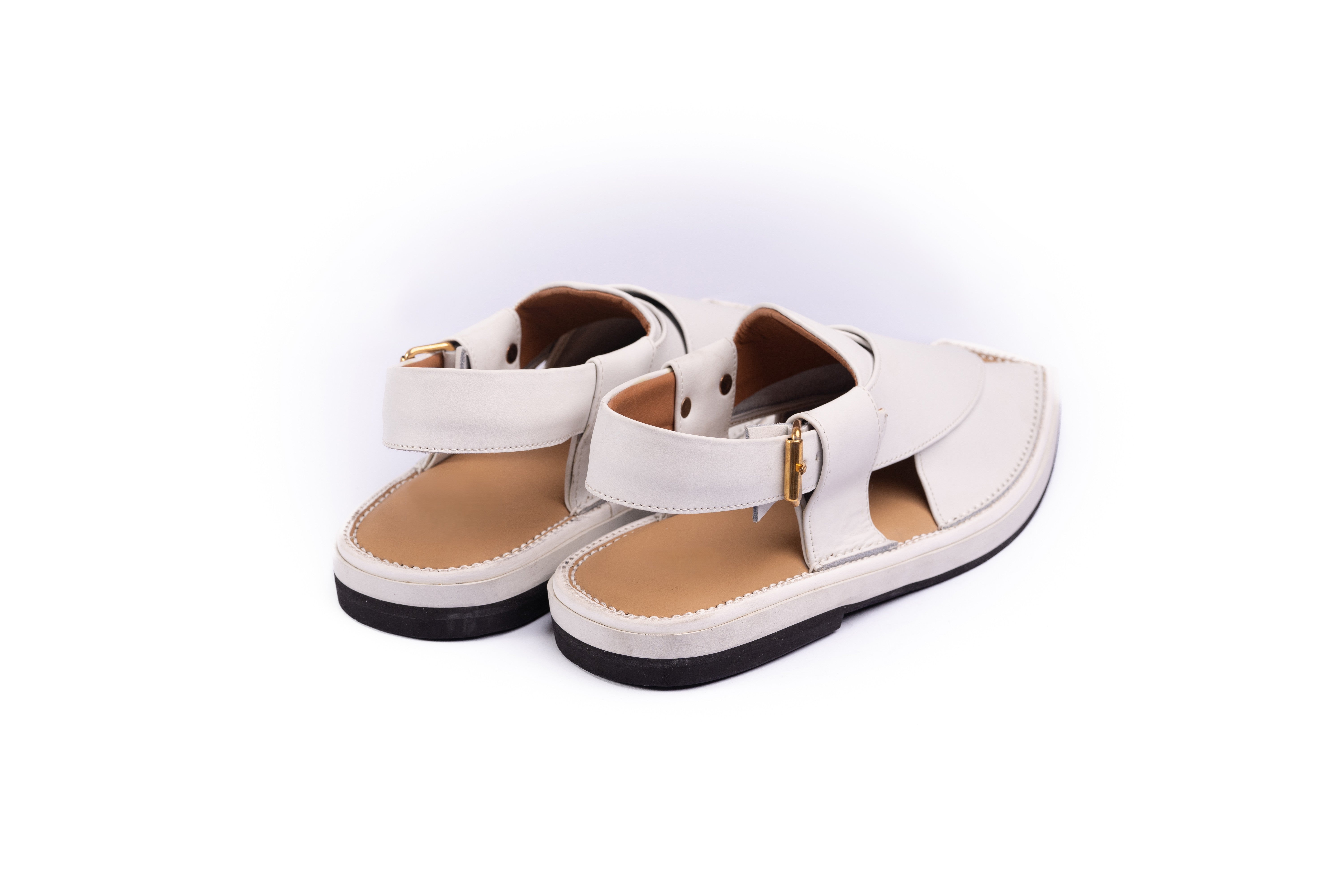 Kaptaan Chappal - White